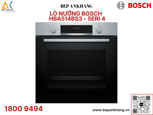 Lò nướng âm tủ Bosch HBA514BS3 - Series 4